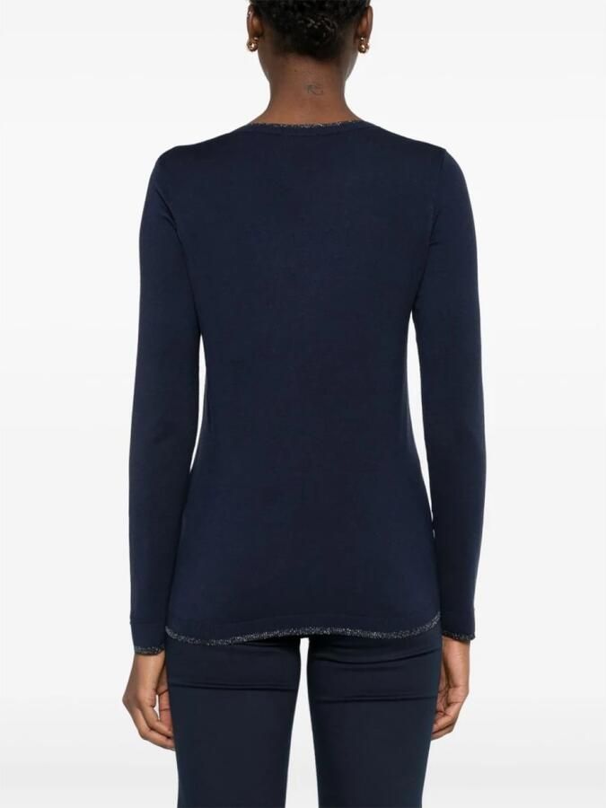 Liu Jo Blauwe V-hals Gebreide Kleding voor Vrouwen Blue Dames - Foto 2