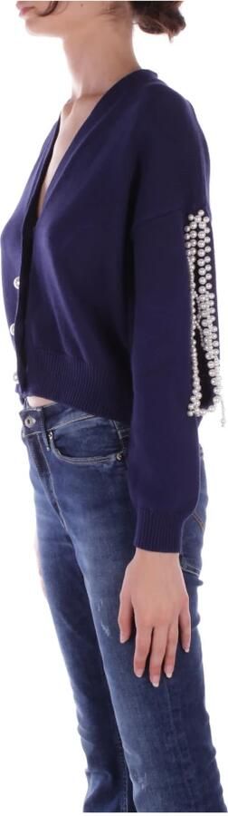 Liu Jo Blauwe Vest met Kralen Details Blue Dames - Foto 4