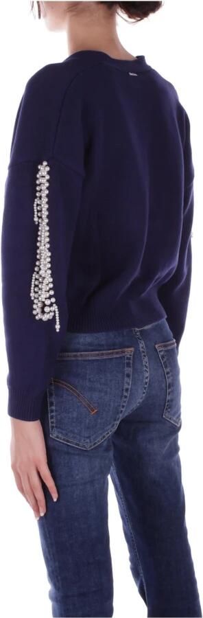 Liu Jo Blauwe Vest met Kralen Details Blue Dames - Foto 3
