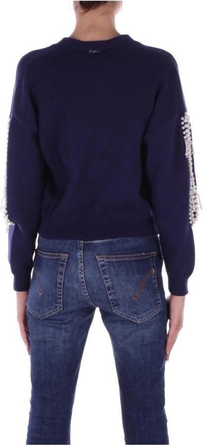 Liu Jo Blauwe Vest met Kralen Details Blue Dames