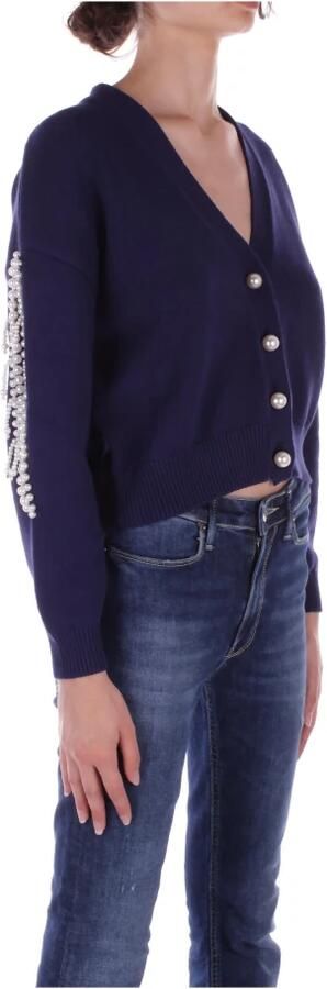 Liu Jo Blauwe Vest met Kralen Details Blue Dames - Foto 2