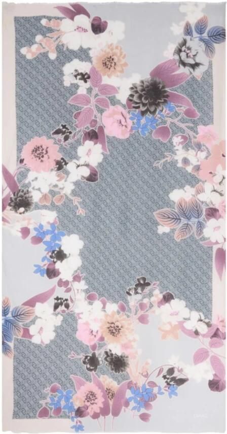 Liu Jo Gerafelde Rand Zwarte Sjaal Multicolor Dames - Foto 5