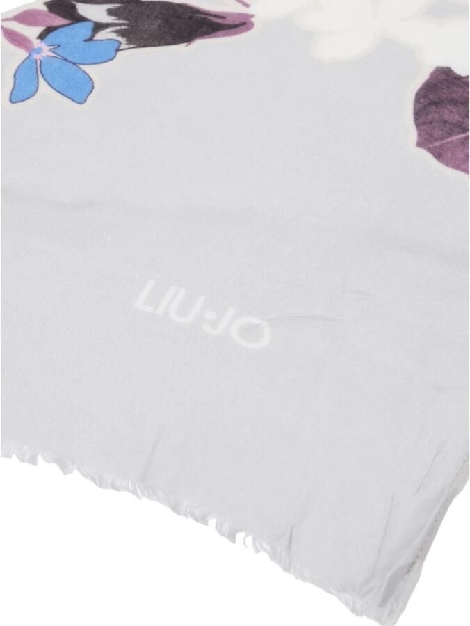 Liu Jo Gerafelde Rand Zwarte Sjaal Multicolor Dames - Foto 3