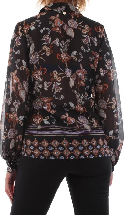 Liu Jo Bloemen Geometrische Blouse Black Dames - Foto 2