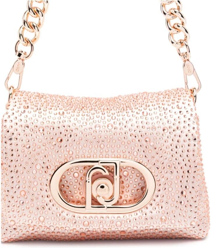 Liu Jo Blush Pink Foldover Chain-Link Tas Pink Dames