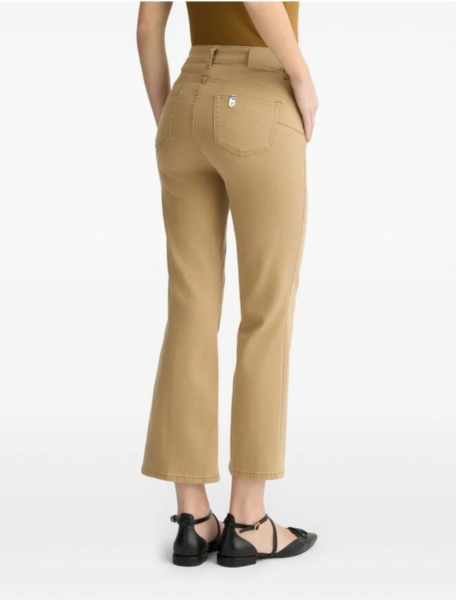 Liu Jo Hoge taille katoenen broek bottom up Beige Dames - Foto 5