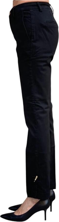 Liu Jo Katoenen satijnen chino broek Black Dames - Foto 6