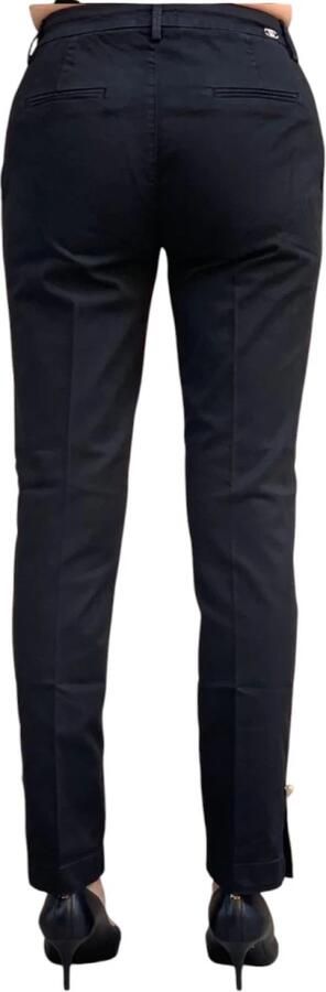 Liu Jo Katoenen satijnen chino broek Black Dames - Foto 5