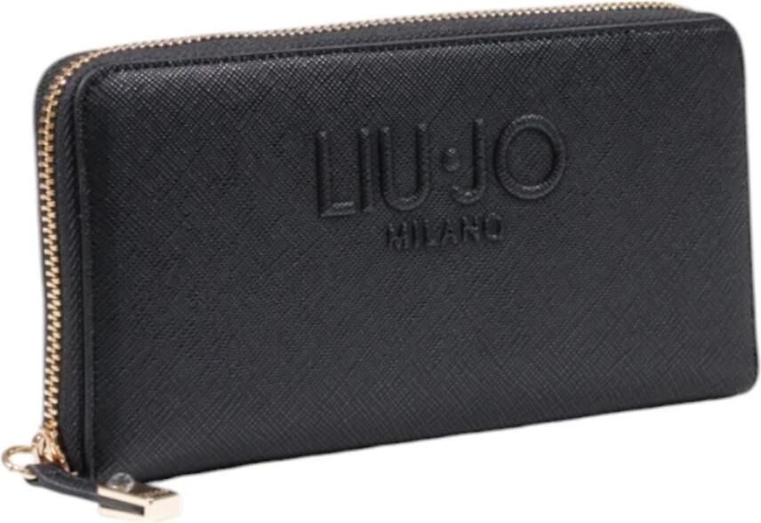 Liu Jo Chique Plain Polyurethaan Portemonnee Black Dames