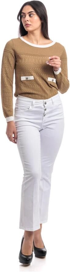 Liu Jo Geknoopte Dames Jeans met Zilveren Detail White Dames - Foto 14