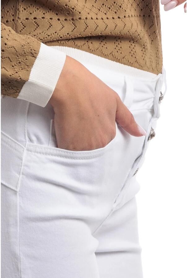 Liu Jo Geknoopte Dames Jeans met Zilveren Detail White Dames - Foto 6