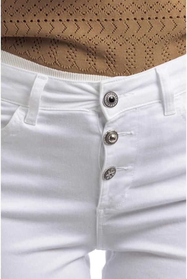 Liu Jo Geknoopte Dames Jeans met Zilveren Detail White Dames - Foto 5