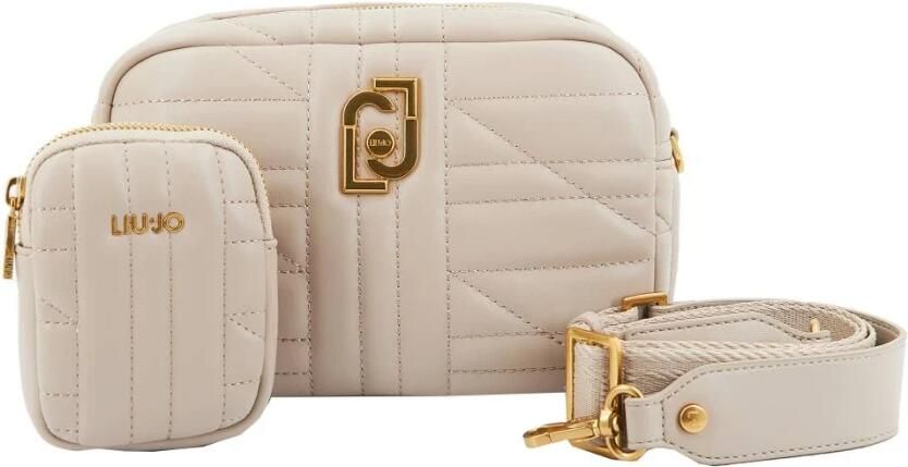 Liu Jo Gewatteerde imitatieleren dames tas met muntzakje Beige Dames - Foto 4