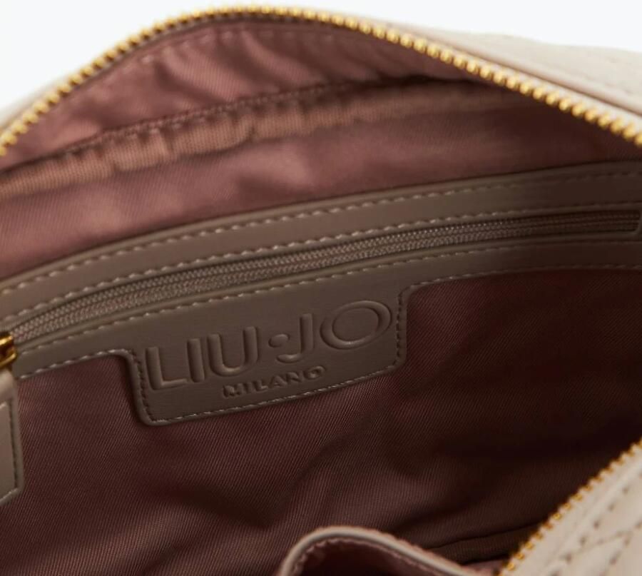 Liu Jo Gewatteerde imitatieleren dames tas met muntzakje Beige Dames