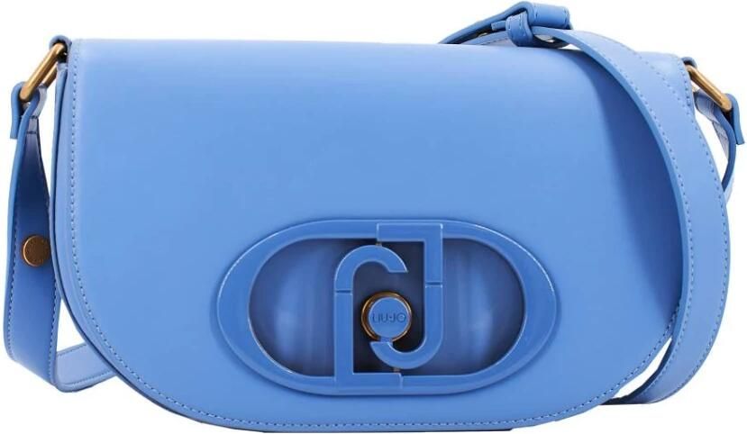 Liu Jo Lichtblauwe Logo Tas met Verstelbare Schouderband Blue Dames - Foto 4