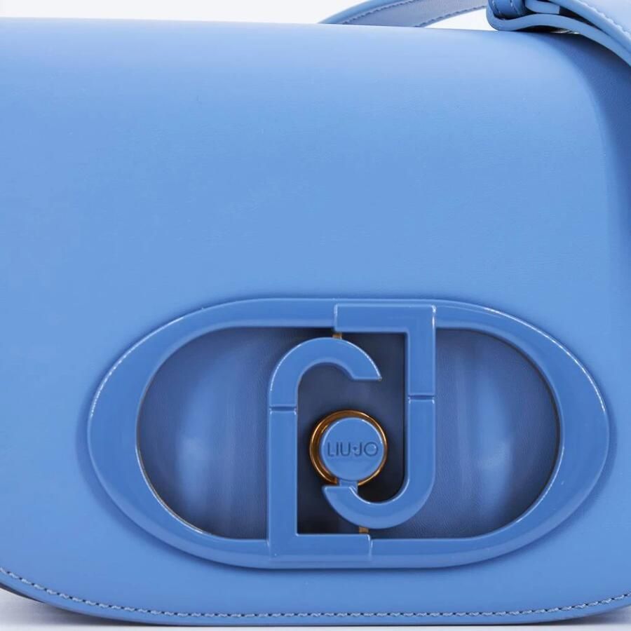 Liu Jo Lichtblauwe Logo Tas met Verstelbare Schouderband Blue Dames