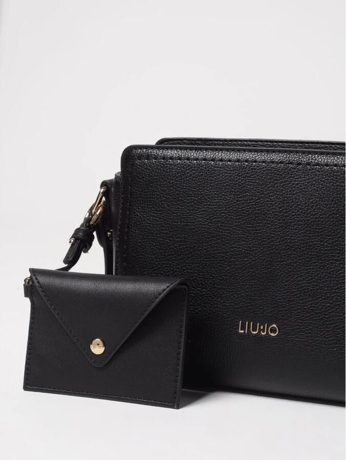 Liu Jo Zwarte Crossbody Tas Rits Sluiting Black Dames