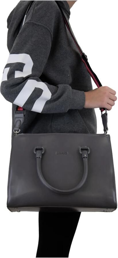 Liu Jo Dames Handtas Schoudertas Manhattan Satchel M Grape Juice Grijs Dames - Foto 3