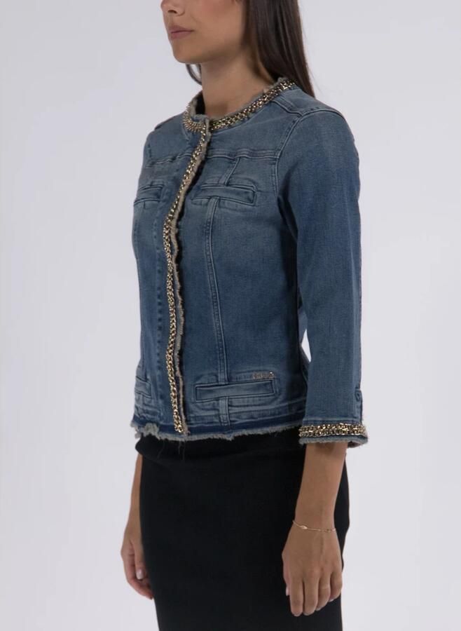 Liu Jo Lichtblauwe Katoenen Blazer met Zakken Blue Dames - Foto 2