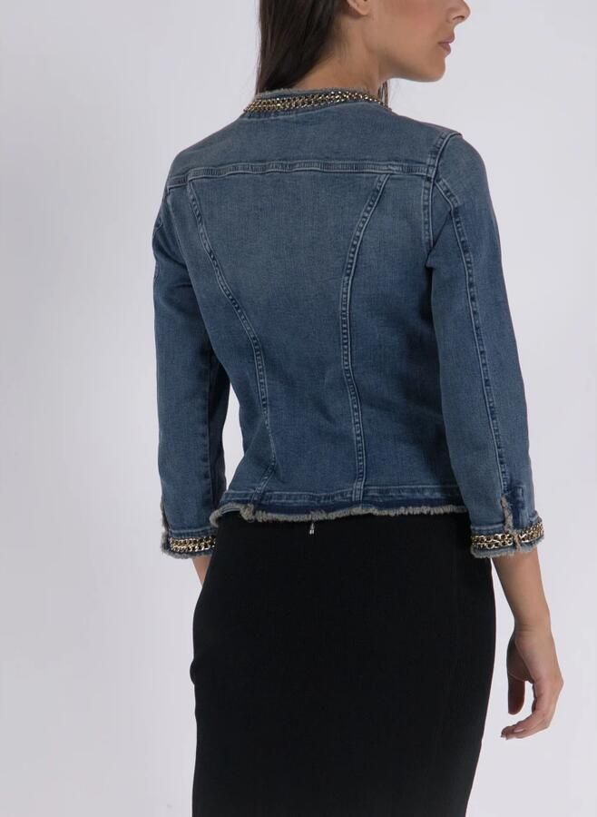 Liu Jo Lichtblauwe Katoenen Blazer met Zakken Blue Dames - Foto 3