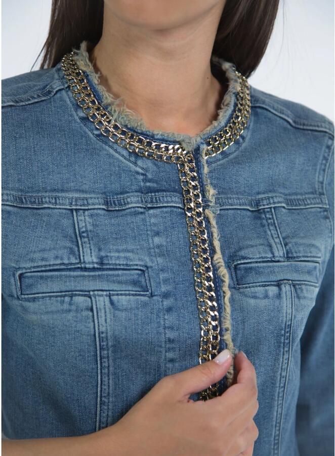 Liu Jo Lichtblauwe Katoenen Blazer met Zakken Blue Dames