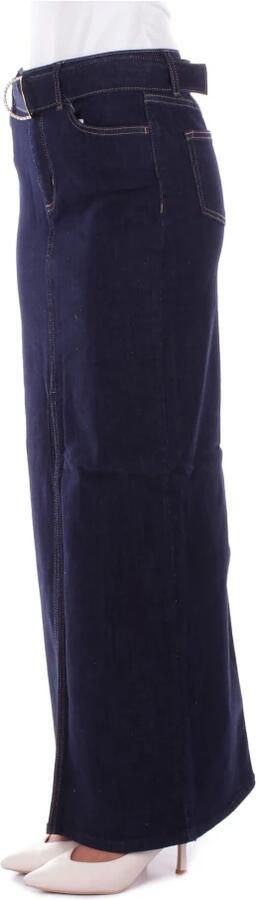 Liu Jo Denim Rok met Rits en Knoop Blue Dames - Foto 2