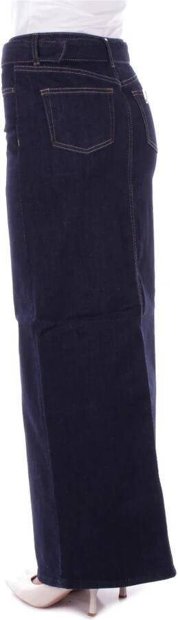 Liu Jo Denim Rok met Rits en Knoop Blue Dames - Foto 3