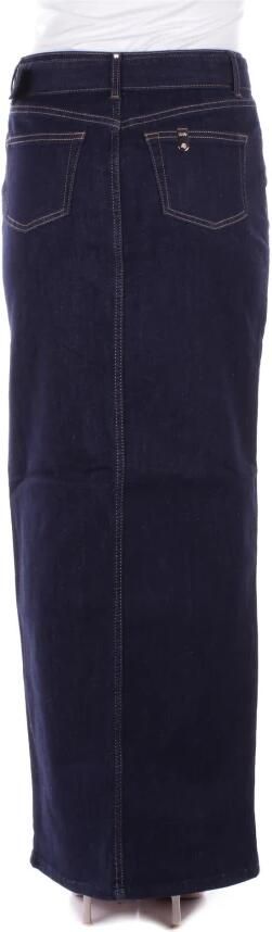 Liu Jo Denim Rok met Rits en Knoop Blue Dames - Foto 5