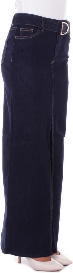 Liu Jo Denim Rok met Rits en Knoop Blue Dames - Foto 4