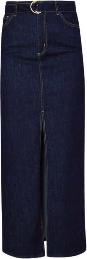 Liu Jo Denim Rok met Rits en Knoop Blue Dames - Foto 9