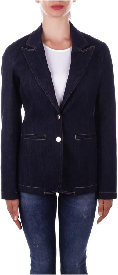 Liu Jo Denimjassen met logo achterkant Blue Dames - Foto 9