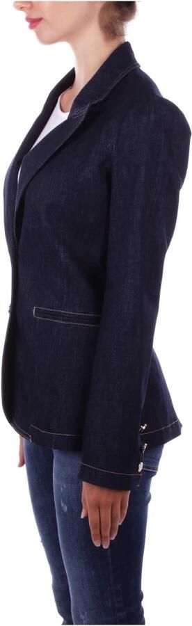 Liu Jo Denimjassen met logo achterkant Blue Dames - Foto 7