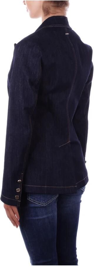 Liu Jo Denimjassen met logo achterkant Blue Dames - Foto 6