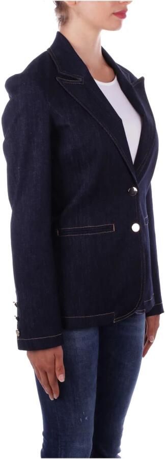 Liu Jo Denimjassen met logo achterkant Blue Dames - Foto 5