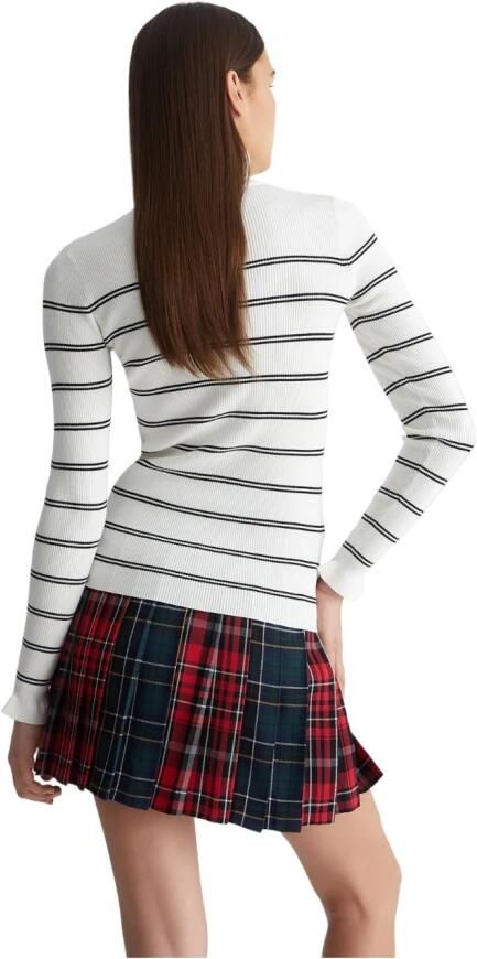 Liu Jo Dames Trui met Horizontale Strepen voor de Herfst Dames Trui met Horizontale Strepen White Black Dames - Foto 4