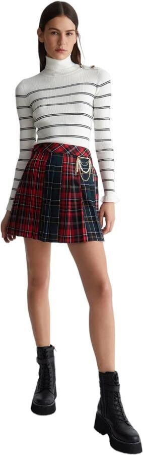 Liu Jo Dames Trui met Horizontale Strepen voor de Herfst Dames Trui met Horizontale Strepen White Black Dames - Foto 8