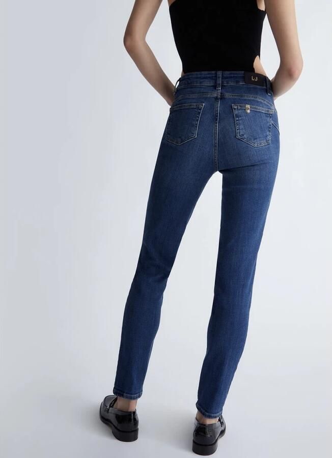 Liu Jo Blauwe Jeans met Gebruikte Wassing en Vernietigde Details Blue Dames - Foto 6