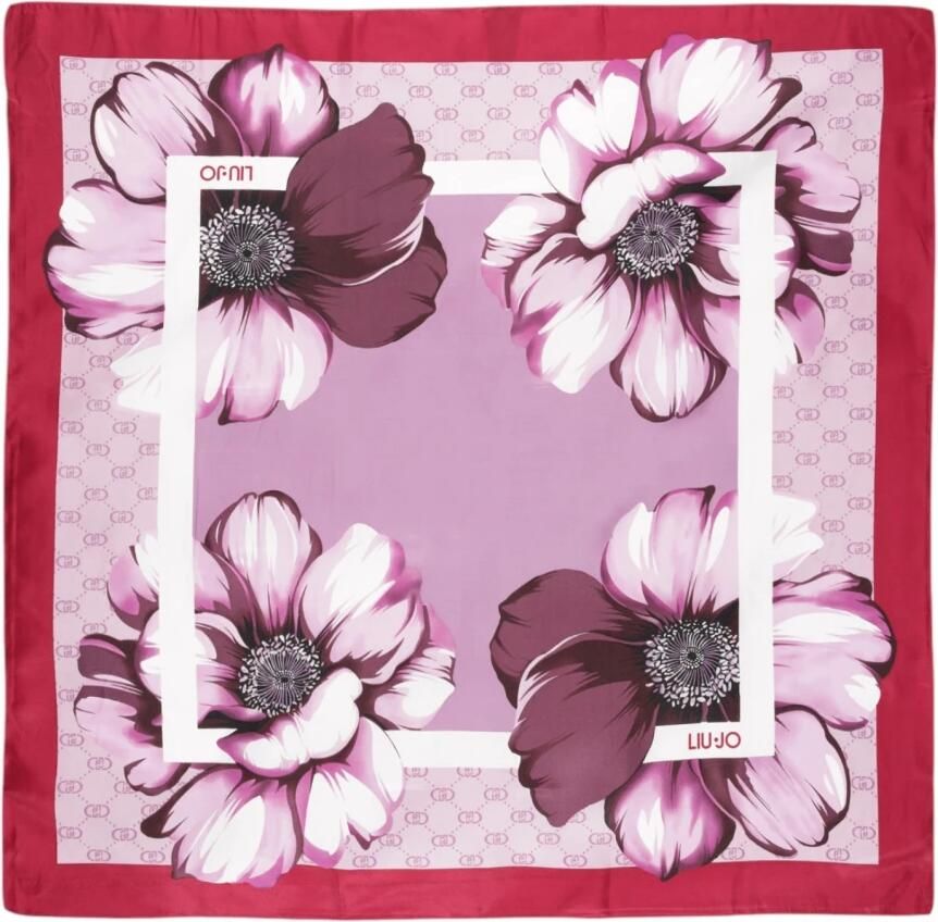 Liu Jo Elegant Bloemenpatroon Zijden Sjaal Multicolor Dames