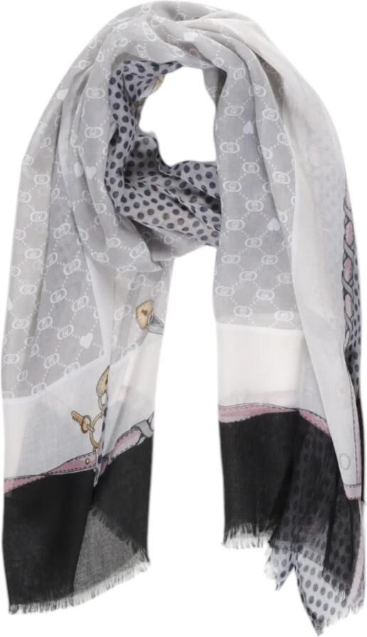 Liu Jo Elegante Bedrukte Polyester Sjaal Gray Dames