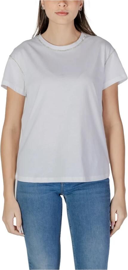 Liu Jo Elegante Rhinestone Ronde Hals T-Shirt White Dames - Foto 2