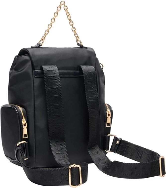 Liu Jo Elegante zwarte rugzak met gouden details Black Dames