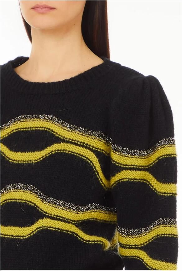 Liu Jo Metallic Intarsia Gebreide Trui Multicolor Dames - Foto 7