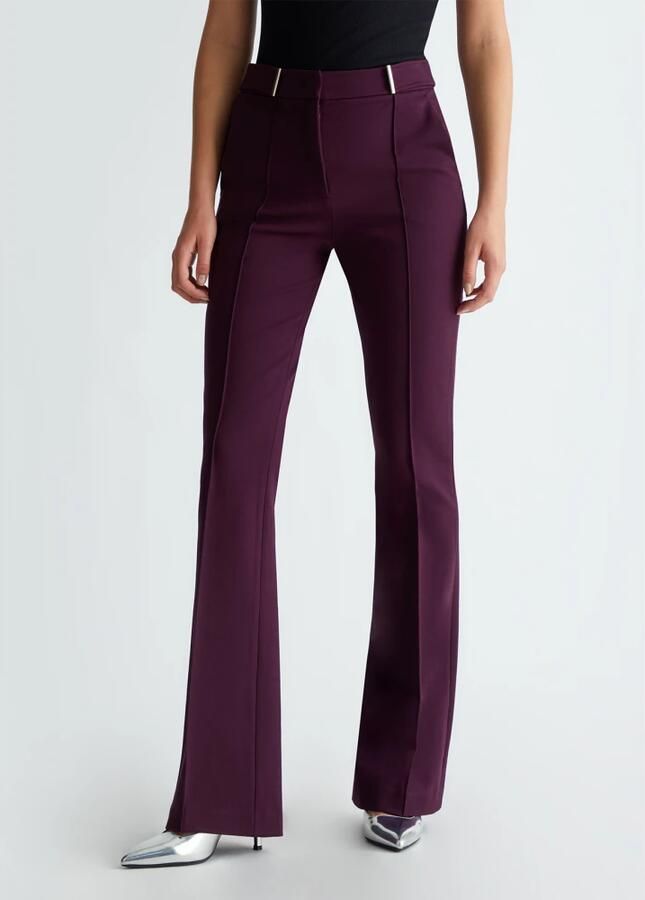 Liu Jo Flare Stretch Broek Purple Dames - Foto 3