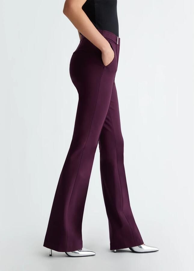 Liu Jo Flare Stretch Broek Purple Dames - Foto 4