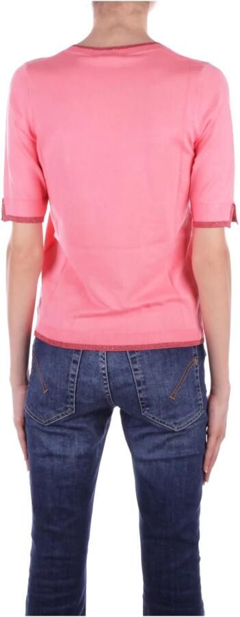 Liu Jo Fuchsia Sweater 1 Logo Side Pink Dames