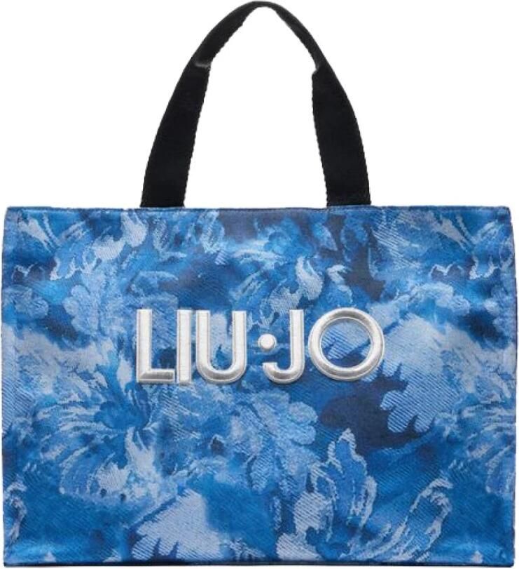 Liu Jo Blauwe Toprits Tas met Handvatten Blue Dames - Foto 8