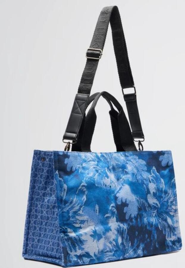 Liu Jo Blauwe Toprits Tas met Handvatten Blue Dames - Foto 5