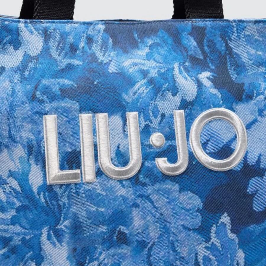 Liu Jo Blauwe Toprits Tas met Handvatten Blue Dames