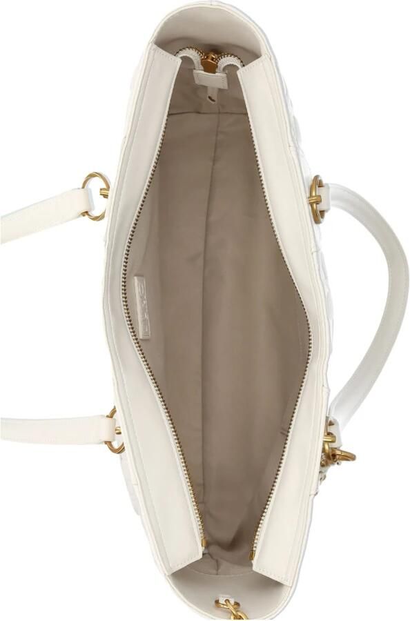 Liu Jo Geëmbosseerde Oversize Tote Tas Crème Beige Dames - Foto 2