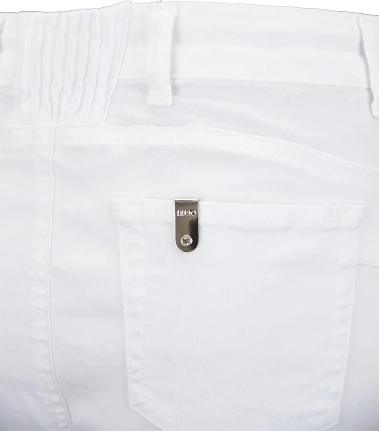 Liu Jo Geknoopte Dames Jeans met Zilveren Detail White Dames